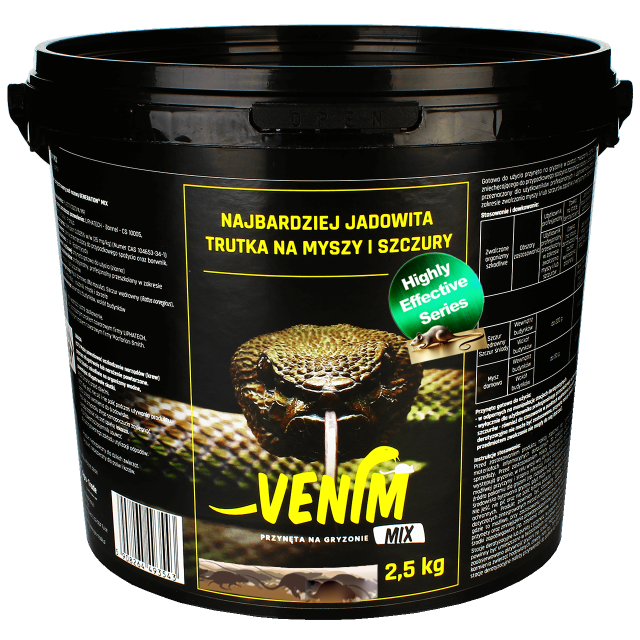 VENIM MIX råttbete råttgift är en bruksfärdig, högkvalitativ blandning av 3 typer av spannmål