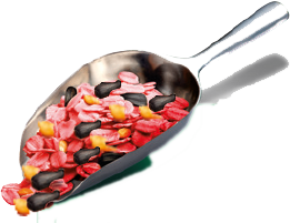 VENIM MIX är en färdigblandad, högkvalitativ blandning av 3 typer av spannmål (majs, två typer av solrosor) och havreflingor